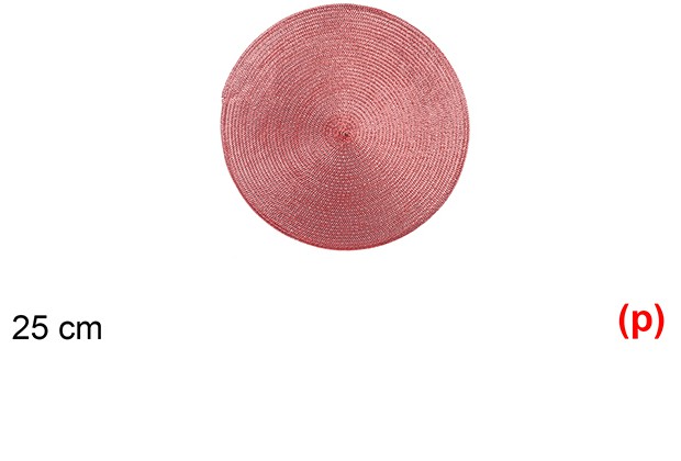 Salvamantel plastico rojo brillo 25cm