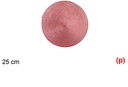 Salvamantel plastico rojo brillo 25cm