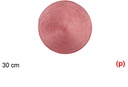 Salvamantel plastico rojo brillo 30cm