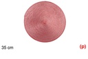 Salvamantel plastico rojo brillo 35cm
