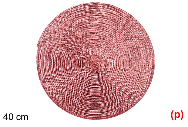 Salvamantel plastico rojo brillo 40cm