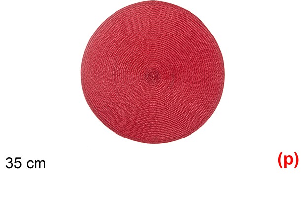 Salvamantel plastico rojo mate 35cm