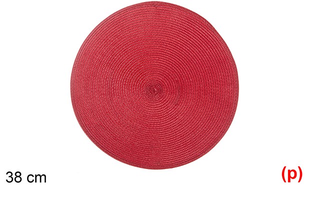 Salvamantel plastico rojo mate 38cm