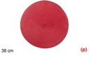 Salvamantel plastico rojo mate 38cm