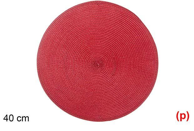Salvamantel plastico rojo mate 40cm