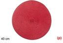 Salvamantel plastico rojo mate 40cm