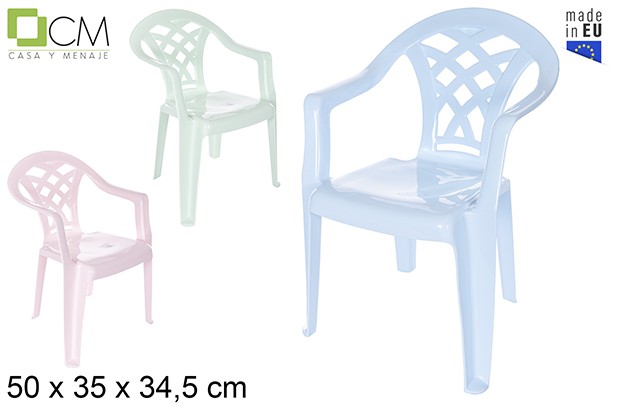 Silla plastico infantil colores pastel