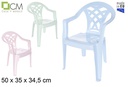 Silla plastico infantil colores pastel