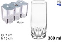 Vaso cristal agua sitia 380ml