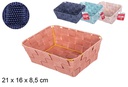 Cesta nylon colores fucsia surtido 21x16cm