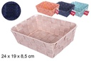 Cesta nylon colores fucsia surtido 24x19cm