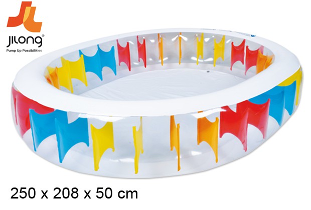 Piscine ovale Rainbow Jilong 250x208x50 cm