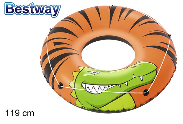 River Gator inflatable float + 12 years box bw 119 cm