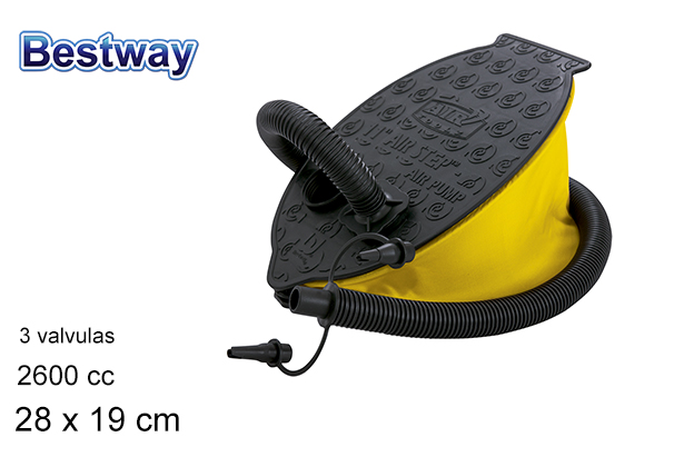 Hinchador pie 3 válvulas bolsa bag bw 2.600 cc