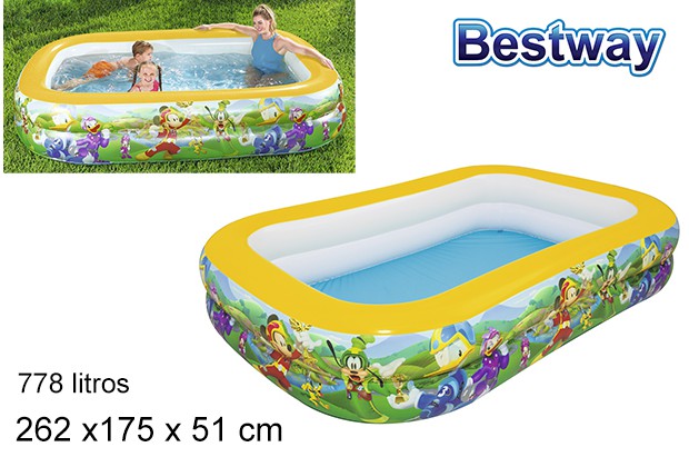 Piscine Mickey boîte bw 262x175 cm