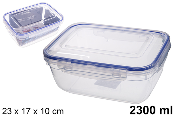 Fiambrera plástico rectangular Seal 2.300 ml