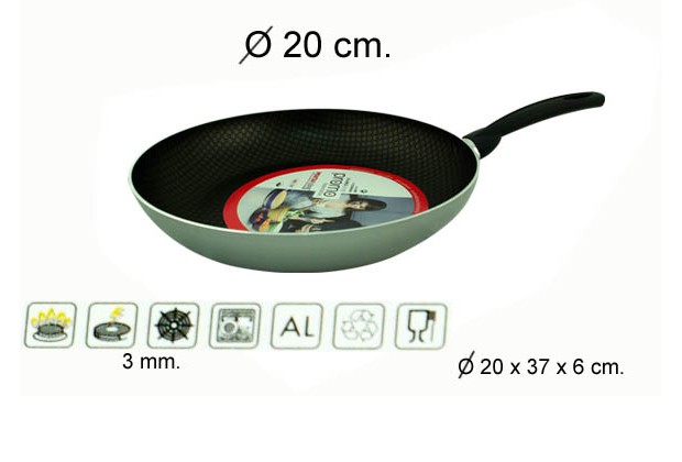 Sartén plateada 20 cm