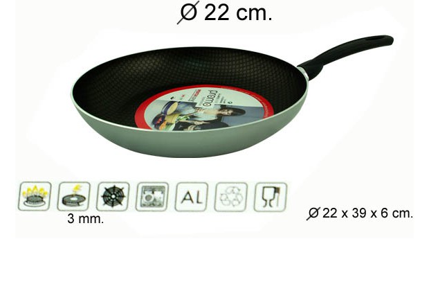 Silver frying pan 22 cm