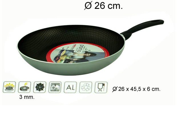 Sartén plateada 26 cm