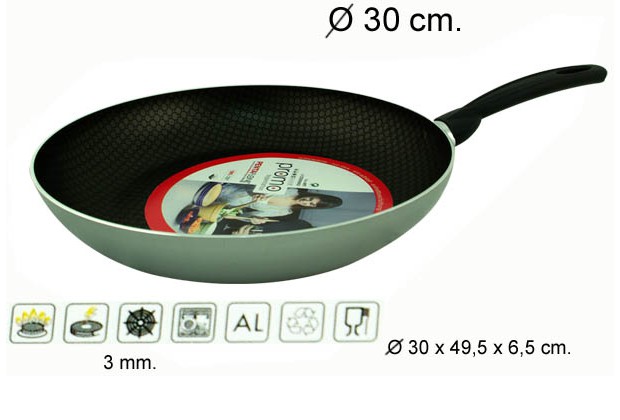 Sartén plateada 30 cm
