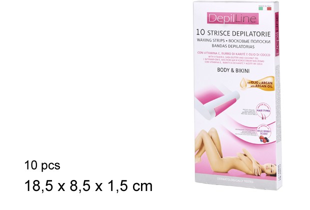 Pack 10 bandes d'épilation corps/bikini