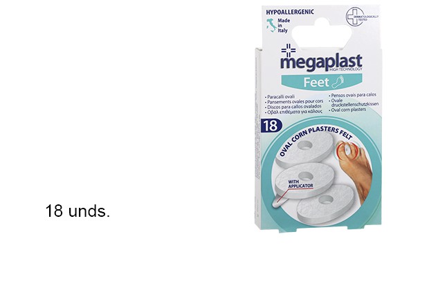 Pack 18 oval felt callus protectors