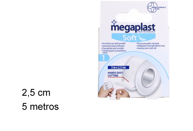 Nastro in TNT bianco 5 m. x 2,5 cm