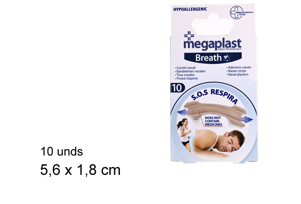 Pack 10 tiras nasales "breath"