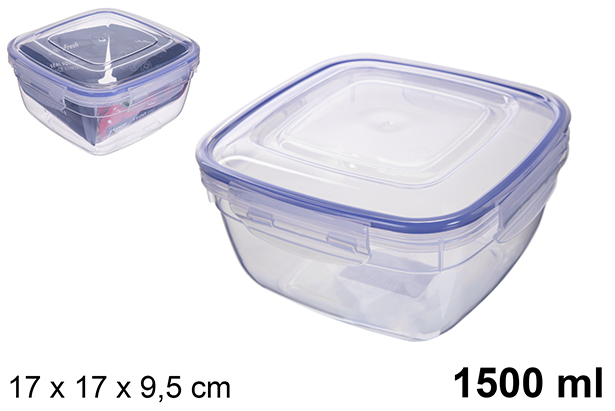 Airtight squared lunch box Seal 1.500 ml