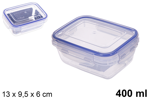 [200609] Contenitore per alimenti plastica ermetico rettangolare Seal 400 ml