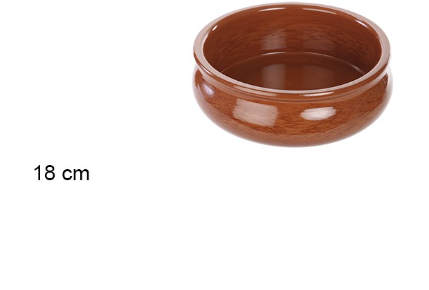 Cazuela de barro abombada 18 cm