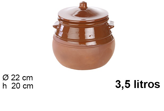 Puchero barro 3,5 l.