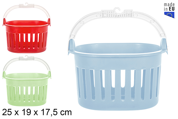Plastic basket for clothespins assorted colors 