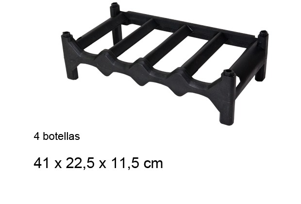 Stackable wine rack 4 bottles