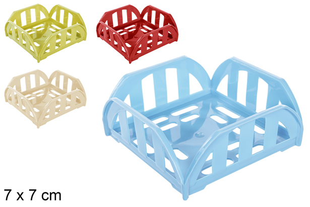 Porte-serviettes carré en plastique 7 cm
