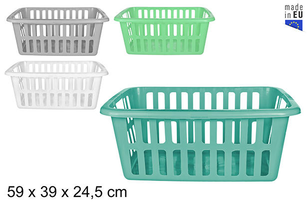 Cesta alta plástico para ropa colores surtidos