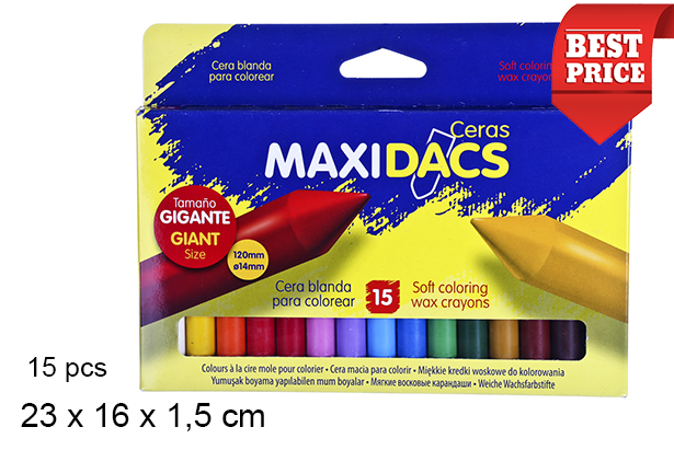 [201164] Pack 15 pastelli a cera Maxidacs