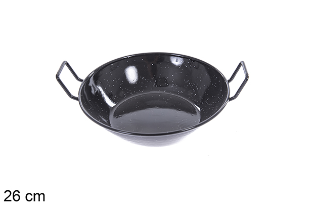 Padella profonda smaltata con manici 26 cm