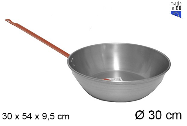 Frigideira funda polida com alça 30 cmcm