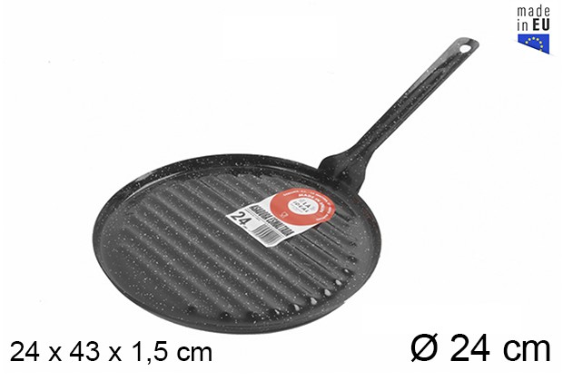 Asadora esmaltada redonda 24 cm