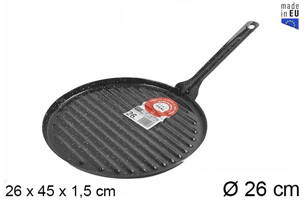 Asadora esmaltada redonda 26 cm