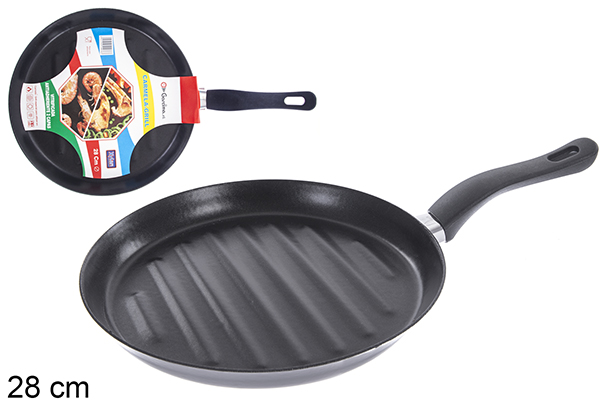 Carmela grill esmaltada antiadherente 2 capas 28 cm