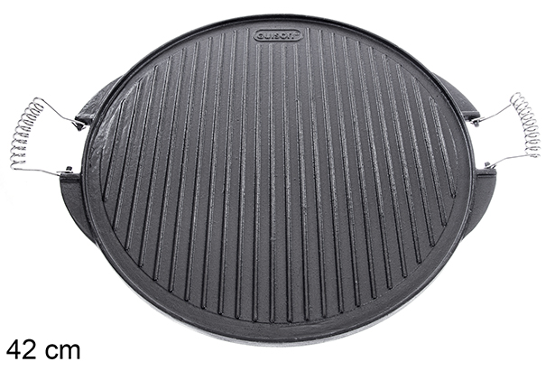 [201355] Plancha redonda hierro fundido esmaltado 42 cm