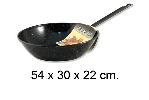Padella profonda smaltata con manico 30 cm