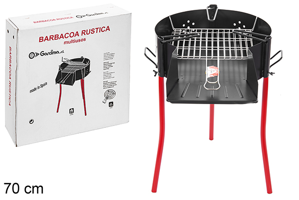 [201396] Barbecue rustico con gambe rinforzate 70 cm