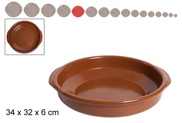 Casserole en argile avec anses 32 cm