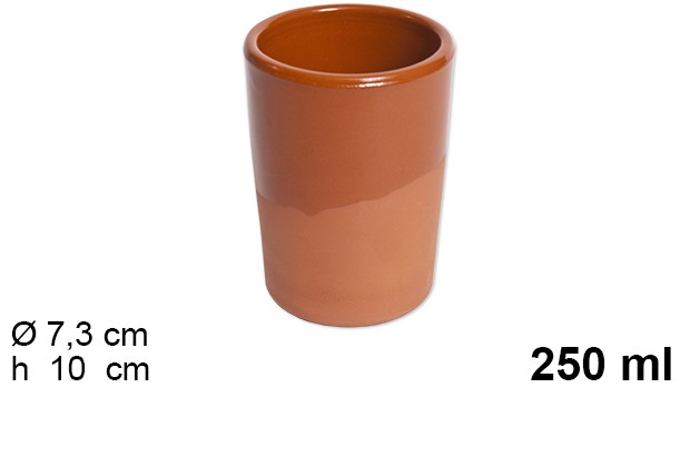 Vaso barro para caña 250 ml