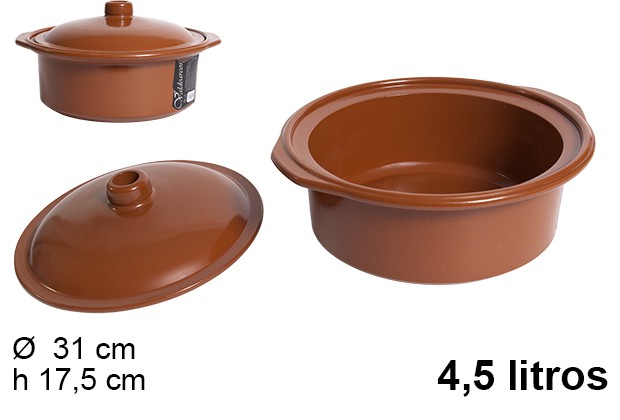 Cocotte d'argile 4,5 l.