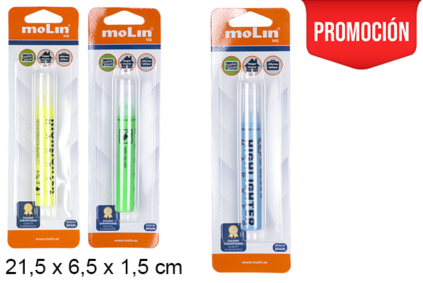 [202142] Blister marqueur fluo couleurs assorties