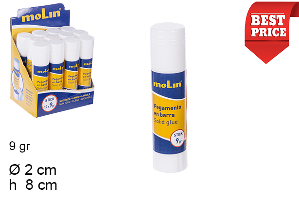 Espositore con 12 colla stick 9 gr.